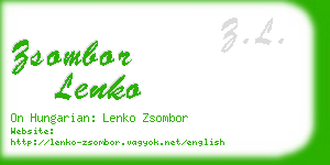 zsombor lenko business card